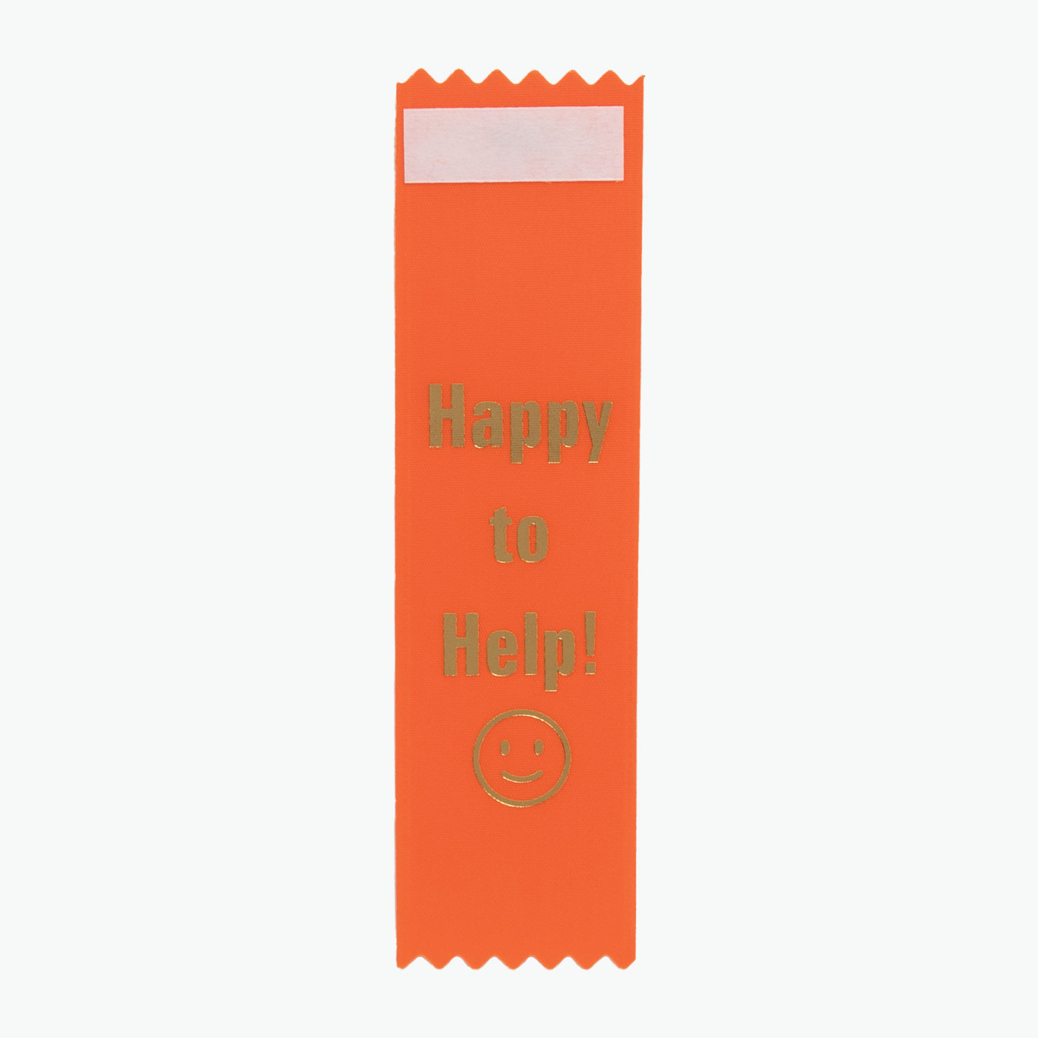 Happy to Help! (smiley) Ribbon - Vertical, V1-HAPPYTOHELP