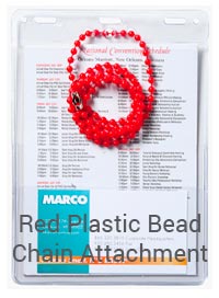 Red Plastic Bead Chain