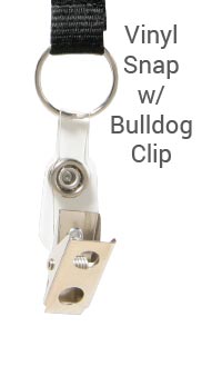 Vinyl Snap with Metal Bulldog Clip