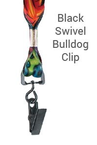 Black Swivel Bulldog Clip