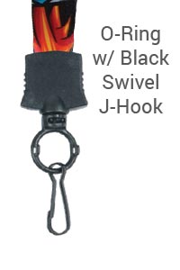 O-Ring with Black Swivel J-Hook