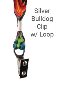 Silver Bulldog Clip with Loop