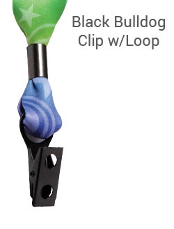 Black Bulldog Clip W/Loop